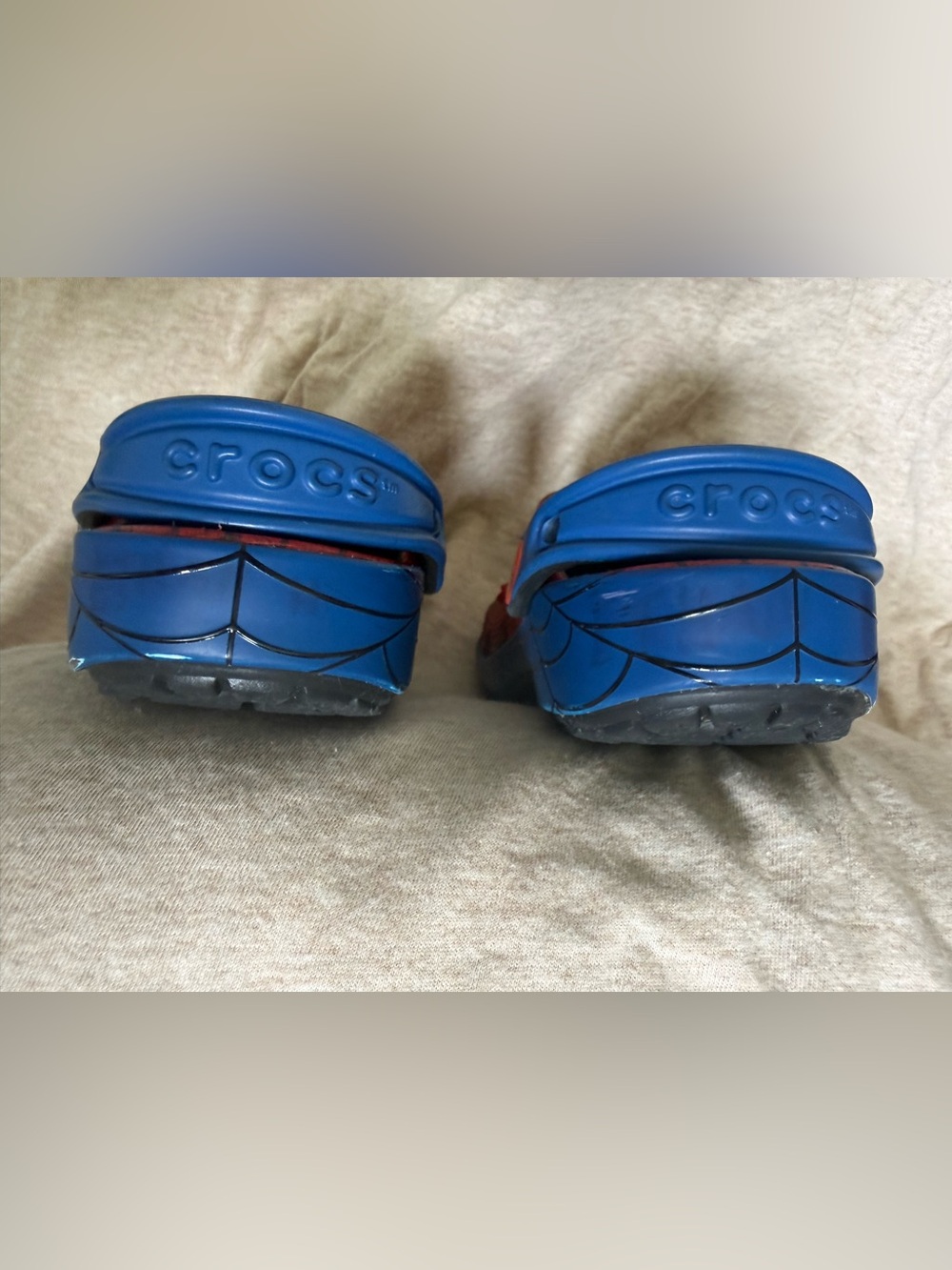 Marvel Red and Blue Spider-Man Kids Sandal Crocs - Picture 3 of 4